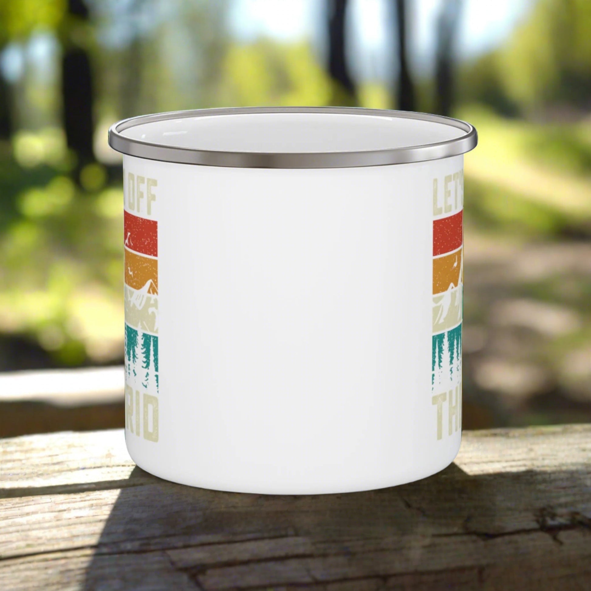 Lets get off the grid Enamel Camping Mug (12oz) -  Thirstique