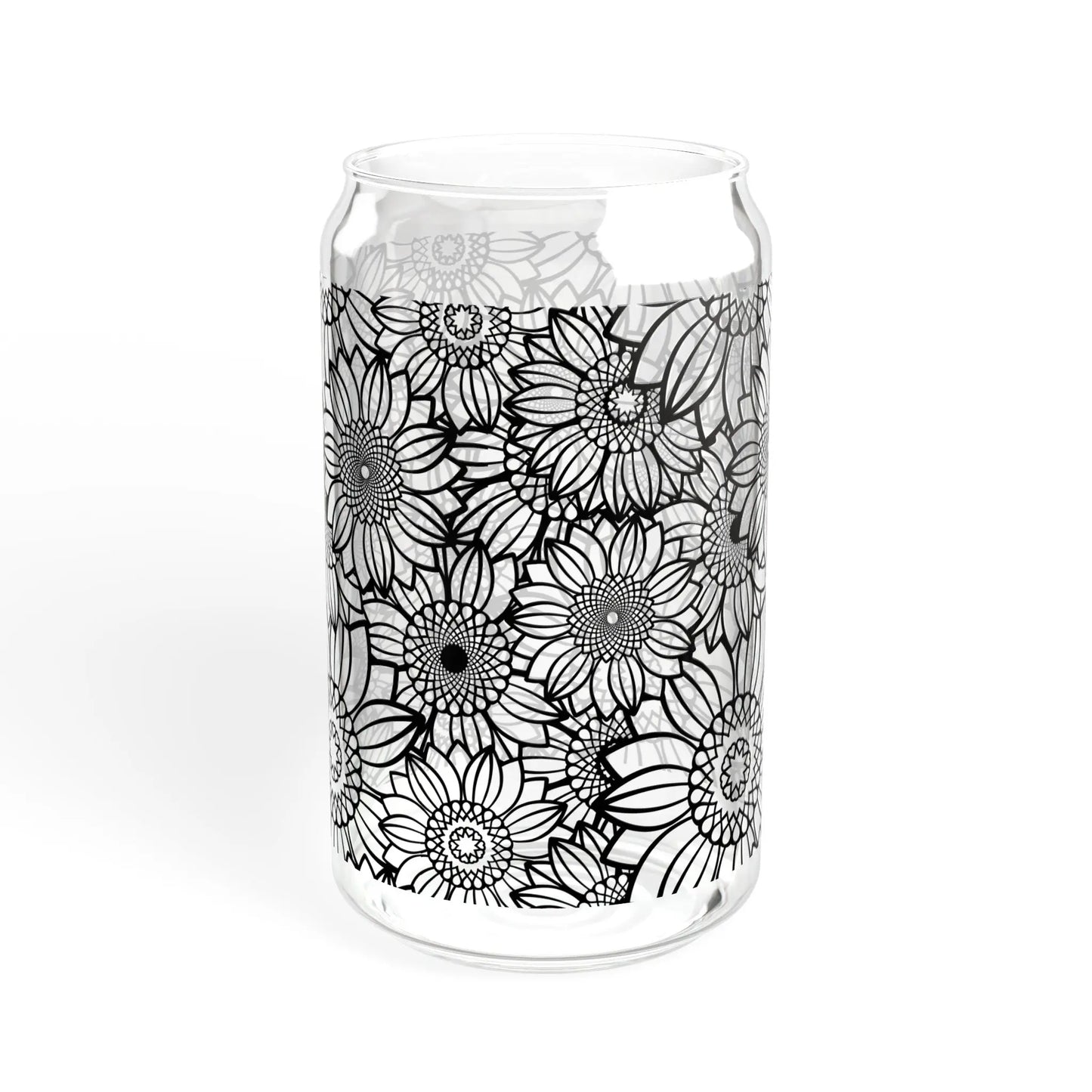 Sunflower Silhouette Sipper Glass (16oz) -  Thirstique