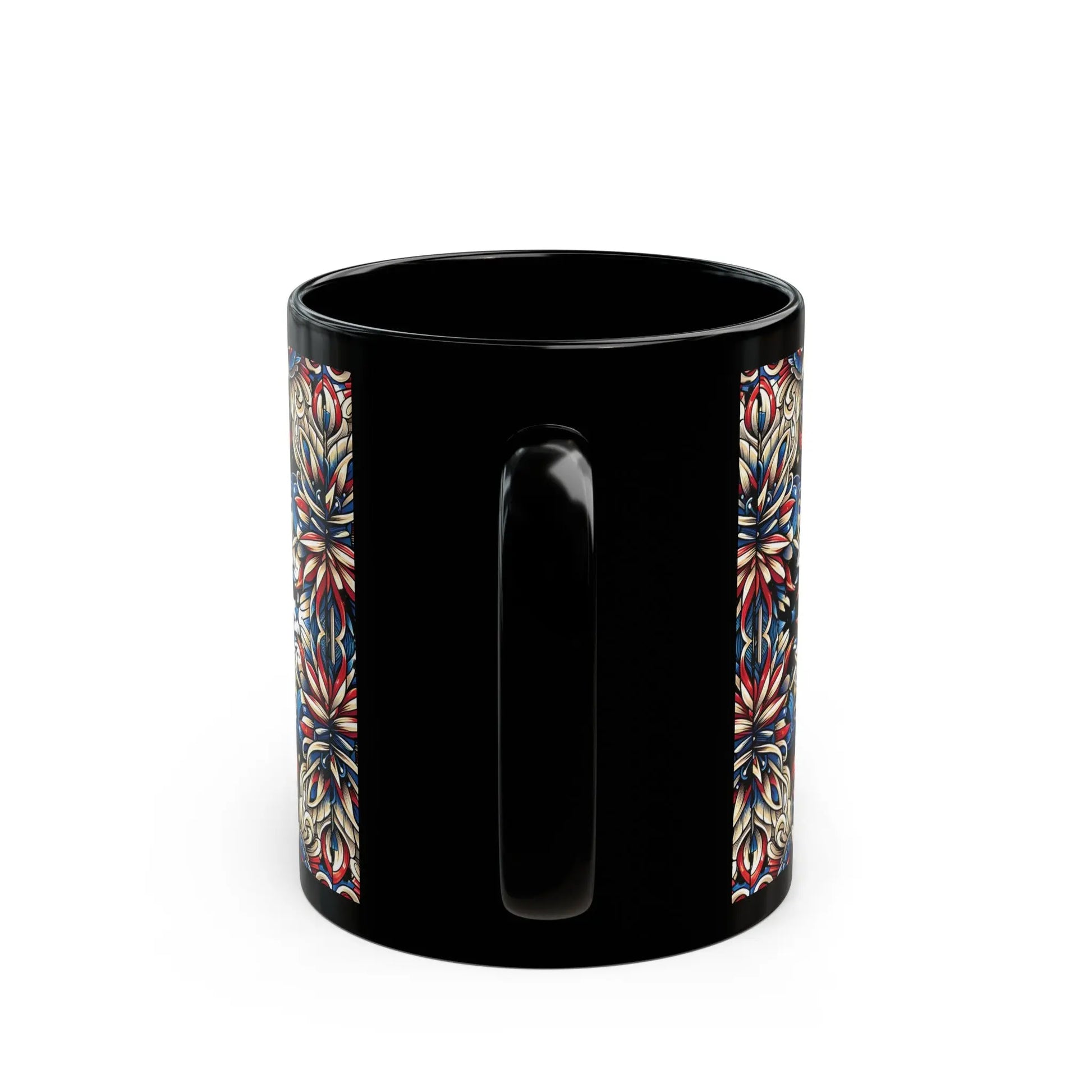 Liberty Lattice Black Ceramic Mug (11oz, 15oz) -  Thirstique