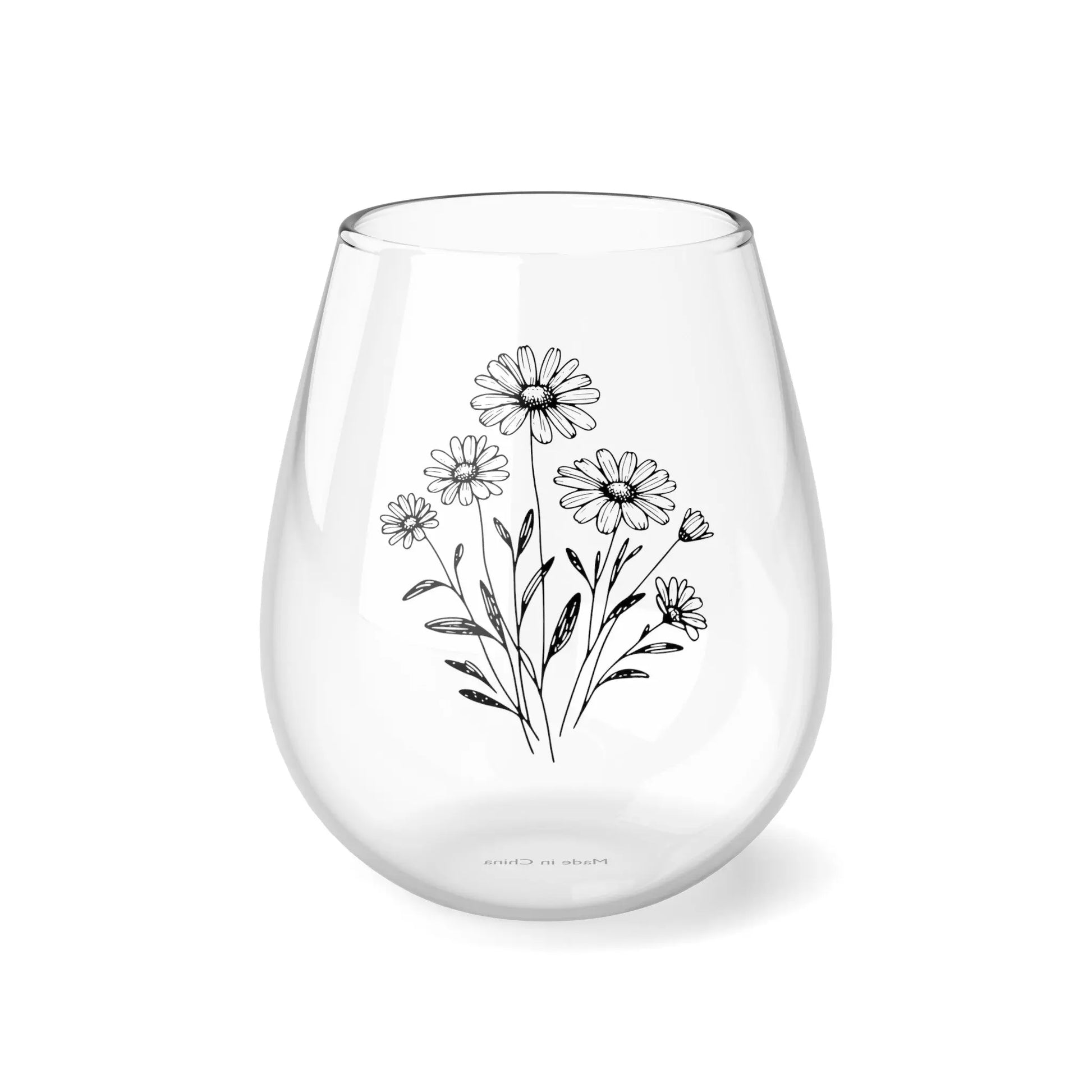 Daisy Stemless Wine Glass (11.75oz) -  Thirstique