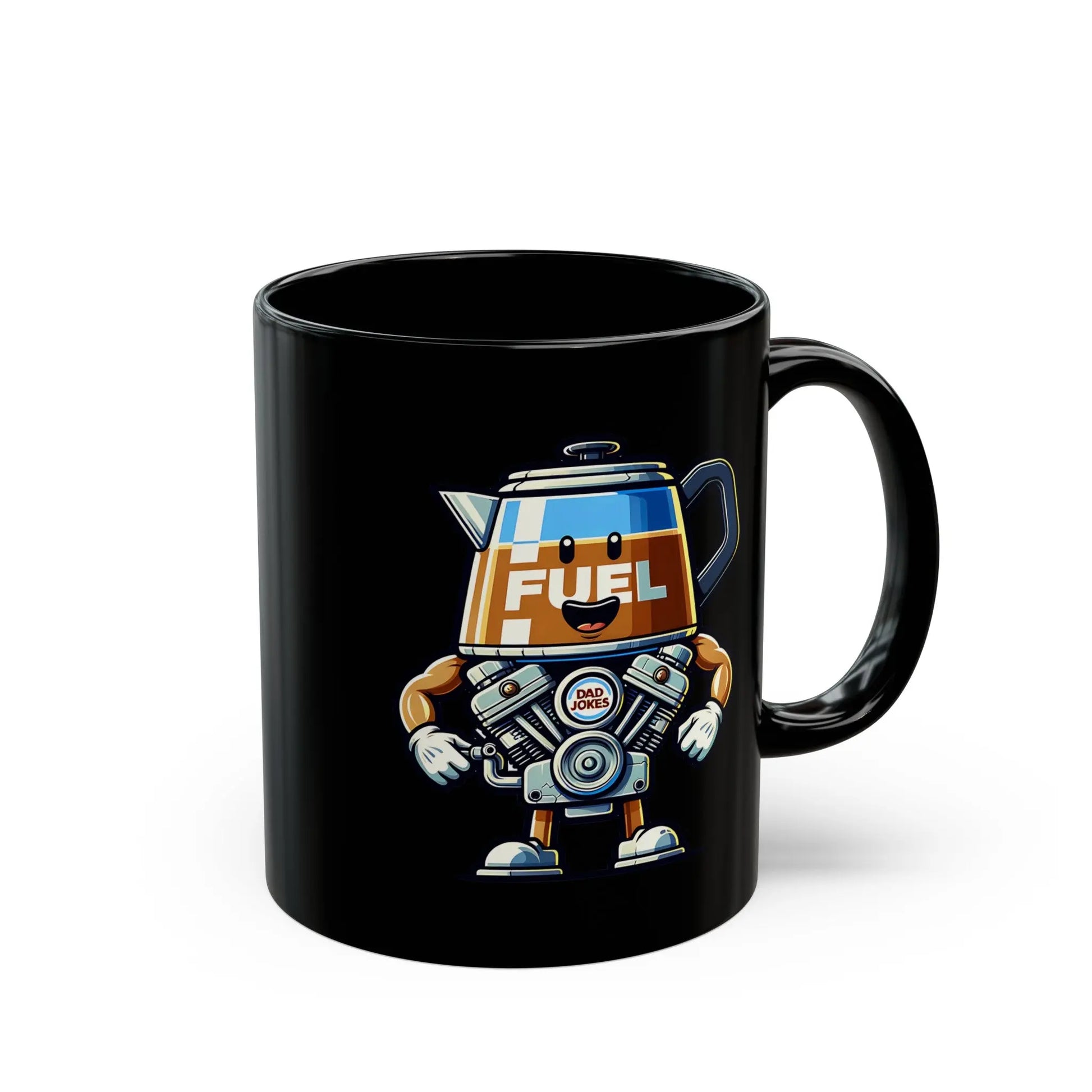 Fuel for the Dad Joke Engine Black Ceramic Mug (11oz, 15oz) -  Thirstique