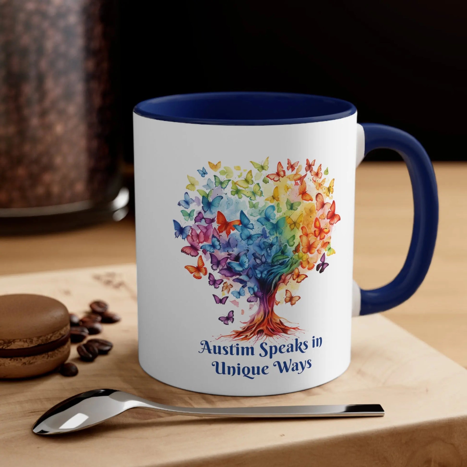 Autism Speaks in Unique Ways  - Autism Awareness  Mug (White with Accent Colour | 11oz) -  Thirstique