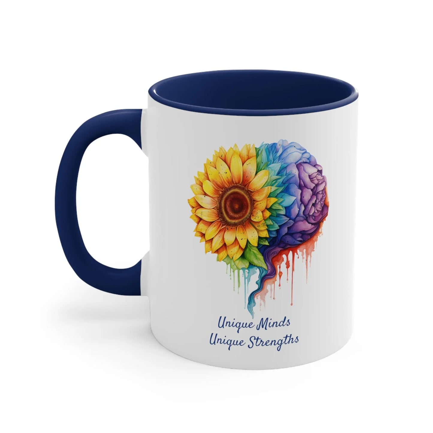 Unique Minds, Unique Strengths   - Autism Awareness Mug (White with Accent Colour | 11oz) -  Thirstique