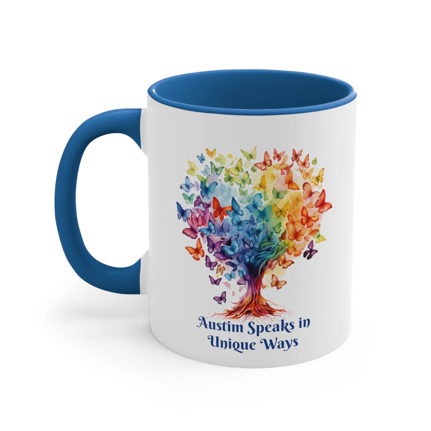 Autism Speaks in Unique Ways  - Autism Awareness  Mug (White with Accent Colour | 11oz) -  Thirstique