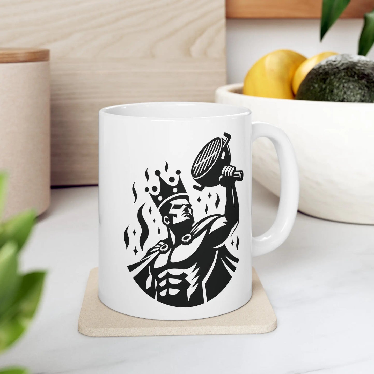 King of the Grill - Heroic Chef Ceramic Mug  (11oz, 15oz) -  Thirstique