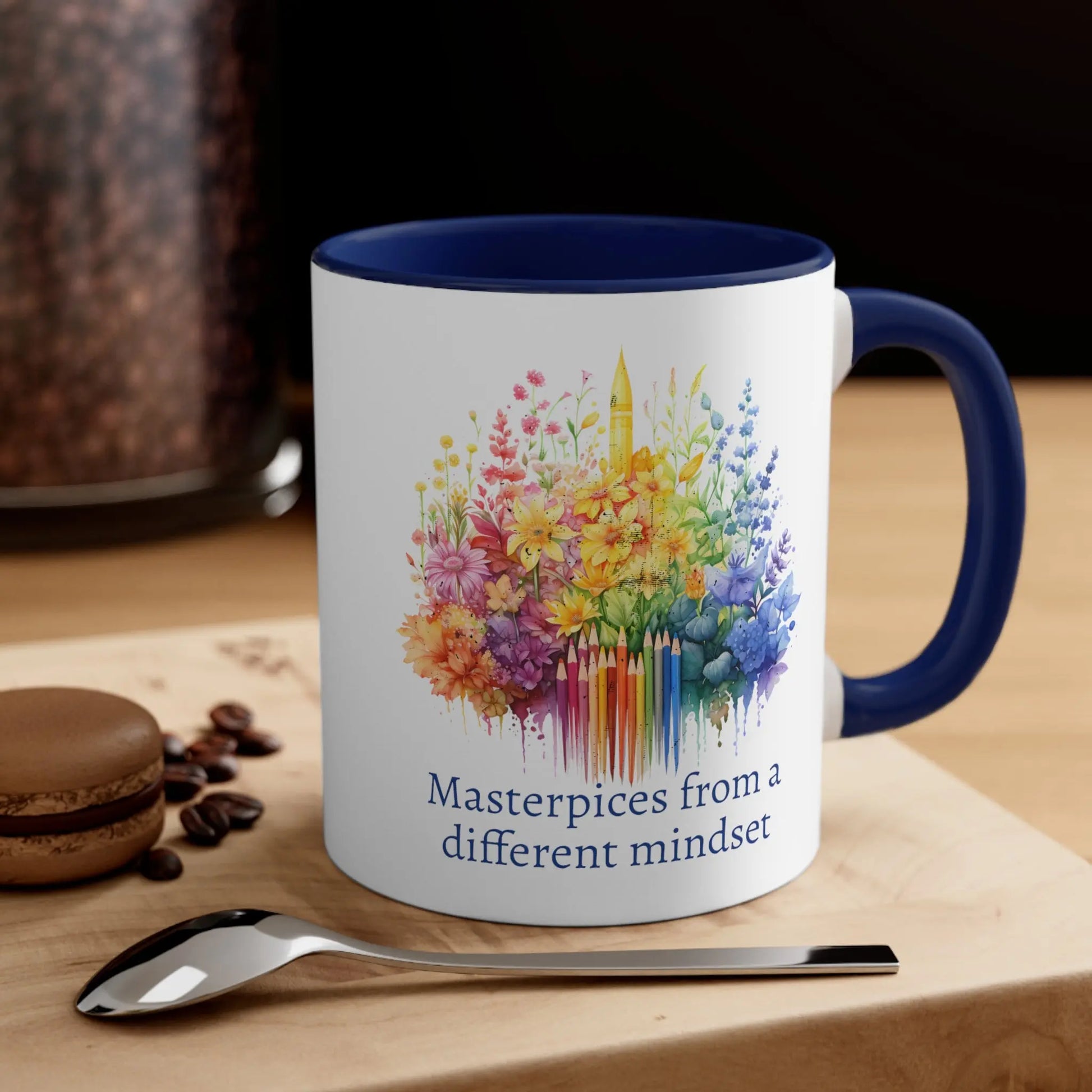 Masterpieces from a different mindset - Autism Awareness  Mug (White with Accent Colour | 11oz) -  Thirstique