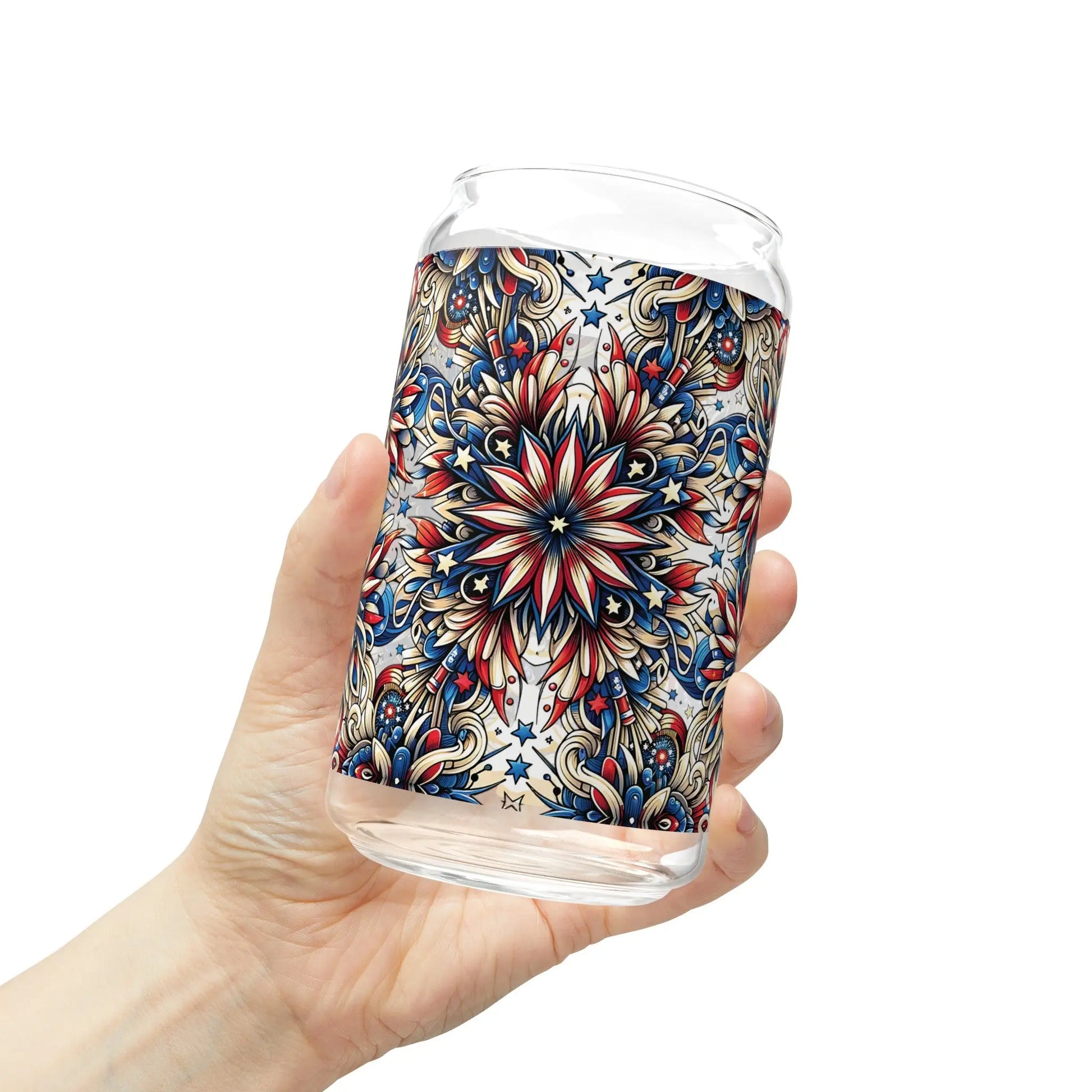 Patriotic Petals Sipper Glass (16oz) -  Thirstique