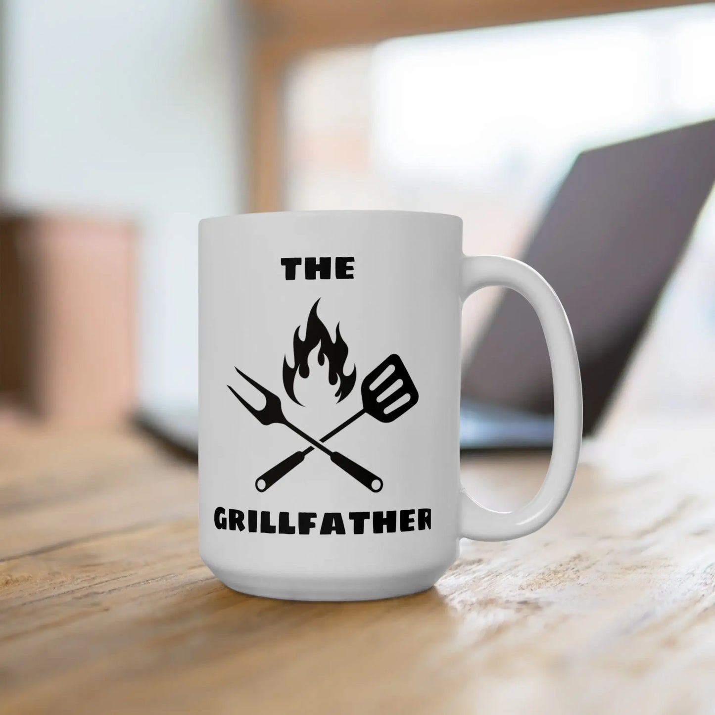 The Grillfather BBQ White Ceramic Mug  (11oz, 15oz) -  Thirstique