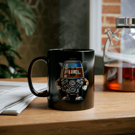 Fuel for the Dad Joke Engine Black Ceramic Mug (11oz, 15oz) -  Thirstique